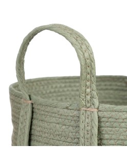 Set di Cesti 42 x 42 x 48 cm Menta Fibra naturale (3 Pezzi)