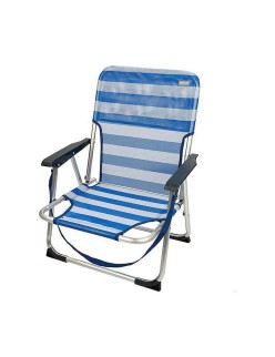 Gepolsterte Campingstuhl Colorbaby 55 x 35 x 72 cm Weiß Marineblau