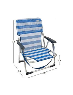 Folding Chair Colorbaby 55 x 35 x 72 cm White Navy Blue