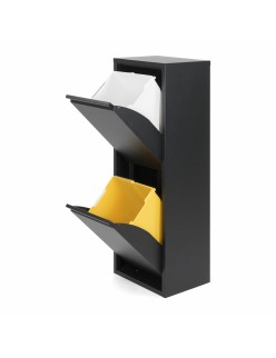 Recycling Papierkorb Jobgar Schwarz 2 Schubladen