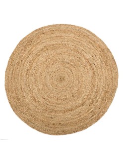 Alfombra 120 x 120 x 1 cm Natural Yute