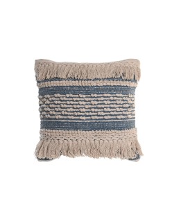Coussin DKD Home Decor Bleu 45 x 10 x 45 cm Blanc Boho