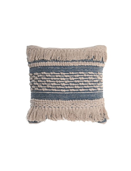 Coussin DKD Home Decor Bleu 45 x 10 x 45 cm Blanc Boho Coussin DKD Home Decor Bleu 45 x 10 x 45 cm Blanc Boho