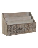 Contenitore per Sistemare Multiuso DKD Home Decor Bianco Naturale Legno di mango 32 x 13 x 21 cm (12 Unità)
