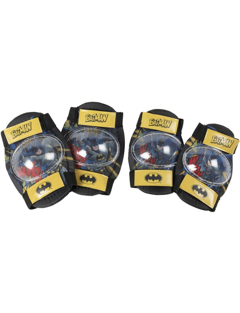 Kit Gomitiere e Ginocchiere Batman CZ10957 Nero/Giallo