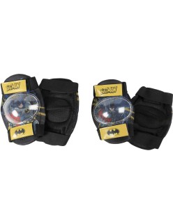 Kit Gomitiere e Ginocchiere Batman CZ10957 Nero/Giallo