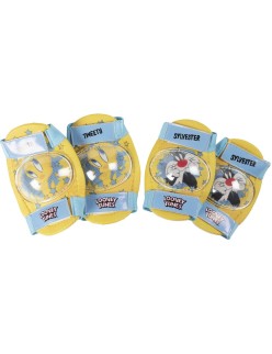 Kit Ellbogenschützer und Knieschützer Looney Tunes CZ10956 Gelb