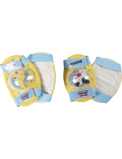 Kit Gomitiere e Ginocchiere Looney Tunes CZ10956 Giallo