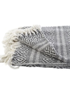 Manta DKD Home Decor 130 x 170 x 1 cm Gris