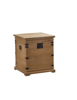 Set di Bauli DKD Home Decor Metallo Abete Legno di abete Orientale 50 x 50 x 61 cm 48 x 48 x 61 cm 50 x 50 x 60 cm (2 Unità) (1 