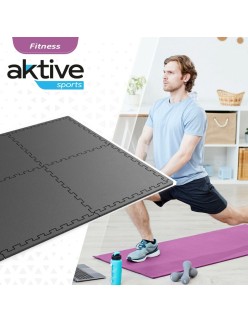 Tatami-Boden Aktive Dunkelgrau (4 Stück)