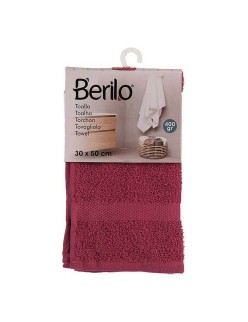 Serviette de toilette Berilo 5311 Bordeaux 80 % coton 20 % Polyester 30 x 0,5 x 50 cm (12 Unités)