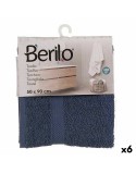 Serviette de toilette Berilo 5312 Bleu 80 % coton 20 % Polyester 50 x 90 cm 50 x 0,5 x 90 cm (6 Unités)