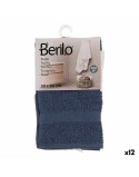 Serviette de toilette 30 x 0,5 x 50 cm Bleu (12 Unités)
