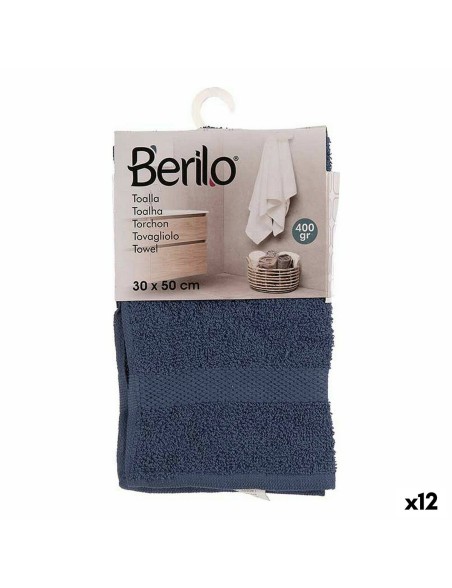 Telo da bagno 30 x 0,5 x 50 cm Azzurro (12 Unità)