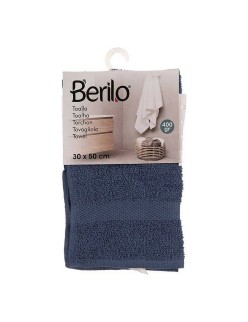 Serviette de toilette 30 x 0,5 x 50 cm Bleu (12 Unités)