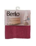 Serviette de toilette Berilo 5312 Bordeaux 80 % coton 20 % Polyester 50 x 0,5 x 90 cm (6 Unités)