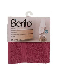 Serviette de toilette Berilo 5312 Bordeaux 80 % coton 20 % Polyester 50 x 0,5 x 90 cm (6 Unités)