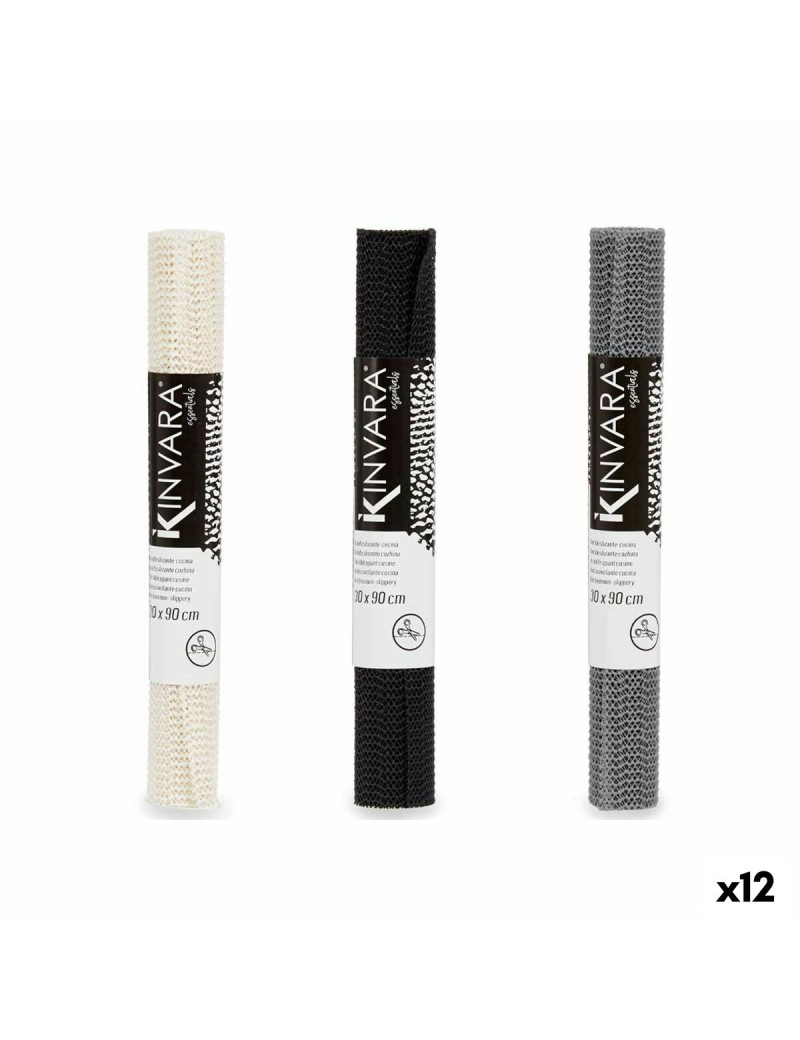 Antideslizante Kinvara SJ-A101-1 Blanco Negro Gris Goma 30 x 90 cm