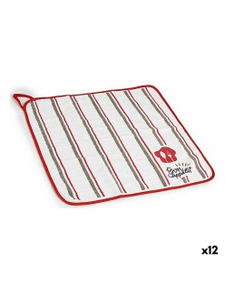 Tissu de cuisine Kinvara 1220 Blanc Rouge 50 x 0,3 x 50 cm (12 Unités)