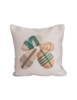 Cushion Boho Cyan PET Stone 45 x 10 x 45 cm