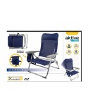 Strandstuhl Colorbaby Madeira Biegsam Marineblau 46 x 58 x 87 cm