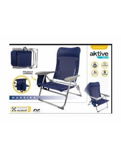 Strandstuhl Colorbaby Madeira Biegsam Marineblau 46 x 58 x 87 cm