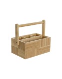 Vassoio Portaposate DKD Home Decor Naturale Bambù 27 x 16,5 x 11,5 cm