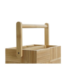 Vassoio Portaposate DKD Home Decor Naturale Bambù 27 x 16,5 x 11,5 cm