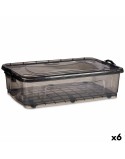 Scatola con Ruote per Organizzare Kipit TP484-2 Antracite Plastica 40 L (6 Unità)