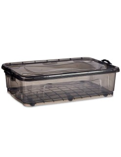Scatola con Ruote per Organizzare Kipit TP484-2 Antracite Plastica 40 L (6 Unità)