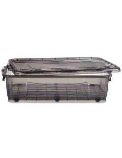 Scatola con Ruote per Organizzare Kipit TP484-2 Antracite Plastica 40 L (6 Unità)