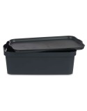 Scatola portaoggetti con coperchio Kipit TP595-1 Antracite Plastica 14 L 29,5 x 14,3 x 45 cm (12 Unità)
