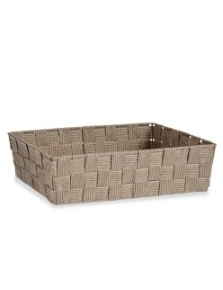 Cestino Multiuso Kipit A3-6885 Beige Stoffa 3,8 L 34 x 8,5 x 21 cm (18 Unità)