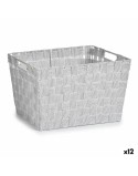 Cesto per i Panni Kipit A3-6875 Bianco Stoffa 10 L 25 x 20 x 35 cm (12 Unità)