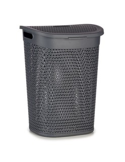 Cesto per i Panni Kipit 4790-2 Antracite Plastica 60 L 43,5 x 57,5 x 34 cm (6 Unità)