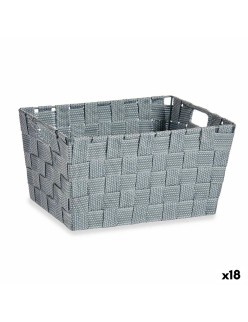 Cestino Multiuso Kipit A3-6883 Grigio Stoffa 5 L 30,4 x 14 x 20 cm (18 Unità)