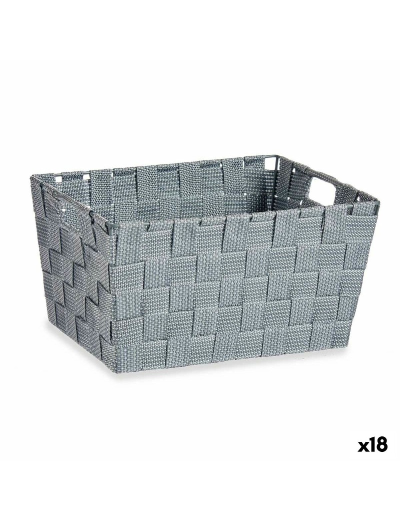 Cestino Multiuso Kipit A3-6883 Grigio Stoffa 5 L 30,4 x 14 x 20 cm (18 Unità)