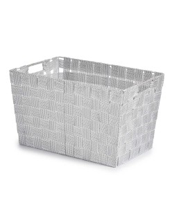 Cesto per i Panni Kipit A3-6875 Bianco Stoffa 10 L 25 x 20 x 35 cm (12 Unità)