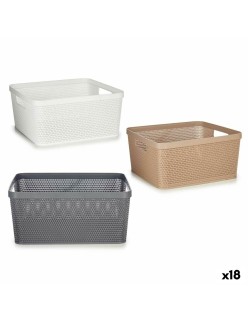 Cestino Multiuso Kipit 4730 Plastica 10 L 36 x 15 x 29 cm (18 Unità)