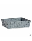 Cestino Multiuso Kipit 79812 Grigio Stoffa 3,8 L 34 x 8,5 x 21 cm (18 Unità)