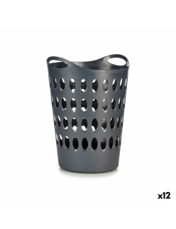 Cesto per i Panni Antracite Plastica 50 L 44 x 56 x 41 cm (12 Unità)