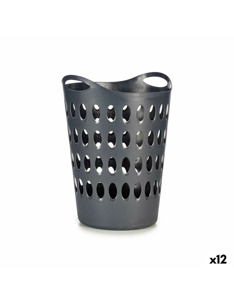Panier à linge Anthracite Plastique 50 L 44 x 56 x 41 cm (12 Unités)
