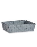 Cestino Multiuso Kipit 79812 Grigio Stoffa 3,8 L 34 x 8,5 x 21 cm (18 Unità)