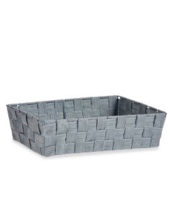 Cestino Multiuso Kipit 79812 Grigio Stoffa 3,8 L 34 x 8,5 x 21 cm (18 Unità)