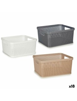 Cestino Multiuso Kipit 4710 Plastica 2,5 L 24,5 x 10,4 x 18,5 cm (18 Unità)