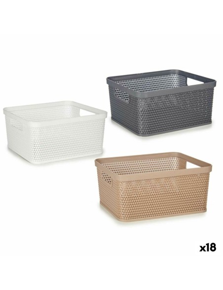 Cestino Multiuso Kipit 4710 Plastica 2,5 L 24,5 x 10,4 x 18,5 cm (18 Unità)