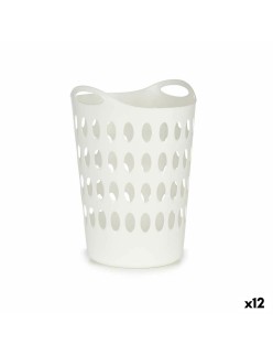 Cesto per i Panni Bianco Plastica 50 L 44 x 56 x 41 cm (12 Unità)