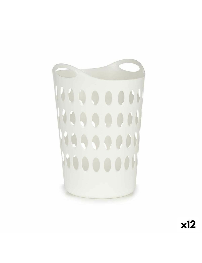 Cesto per i Panni Bianco Plastica 50 L 44 x 56 x 41 cm (12 Unità)