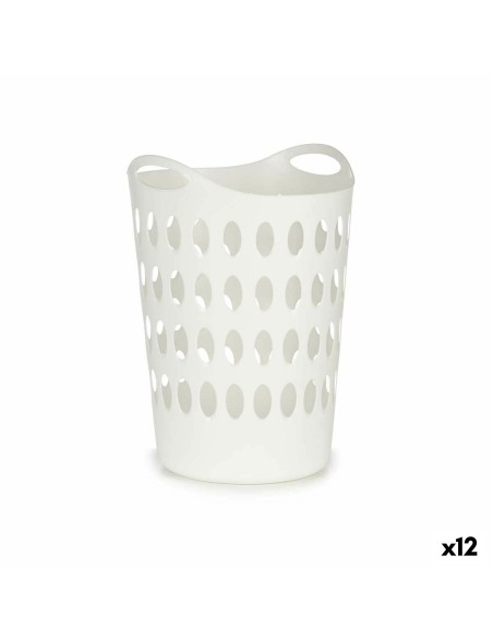 Cesto per i Panni Bianco Plastica 50 L 44 x 56 x 41 cm (12 Unità)